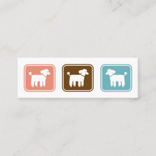 Minitarjeta De Visita Caniches gráficos con el texto de encargo en lado