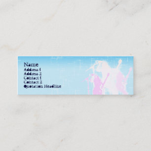 Minitarjeta De Visita Cantante de la guitarra de la paz - flaco