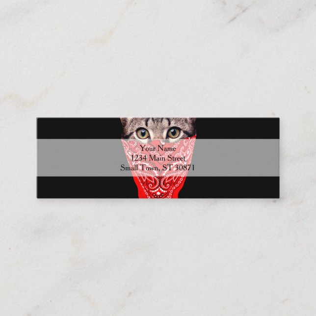 Minitarjeta De Visita Capuchón de gangster (Anverso)