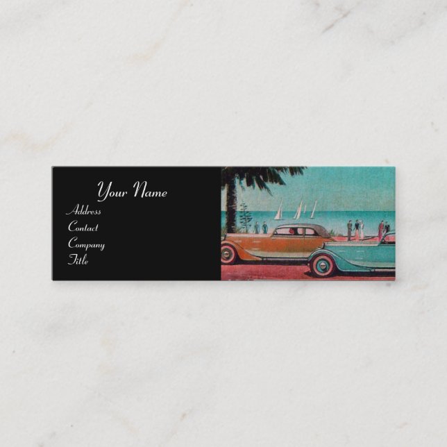 Minitarjeta De Visita CARROS DE RETRO - Automóvil de reparación (Anverso)