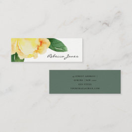 MINITARJETA DE VISITA CARTA DE COLOR DE AGUA AMARILLO AGRADABLE