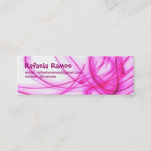 Minitarjeta De Visita Cartão Fino Light Rosa (Anverso)