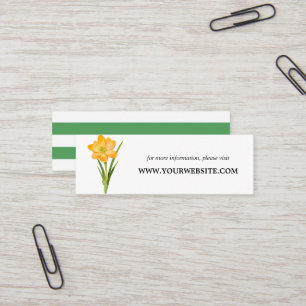 Minitarjeta De Visita Cartas de sitios web de moda de flor amarilla CROC