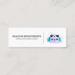 Minitarjeta De Visita Casa de construcción arquitectónica con jardín