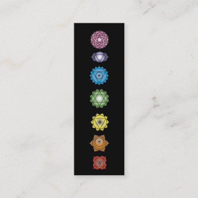 Minitarjeta De Visita chakras de la yoga (Anverso)