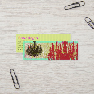 Minitarjeta De Visita Chandelier Skinny Template