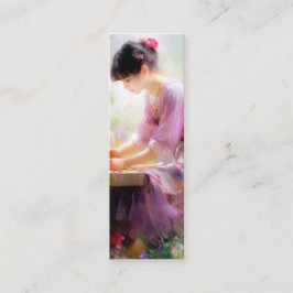 Minitarjeta De Visita Chica en el Jardín de las Flores