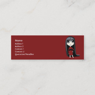 Minitarjeta De Visita Chica oscuro - flaco