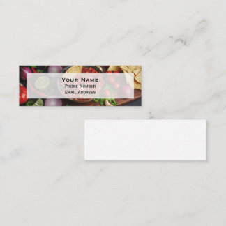 Minitarjeta De Visita Chips y salsa casera