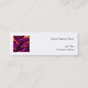 Minitarjeta De Visita Choisya Autumn 3 plantilla cuadrada de piel blanca