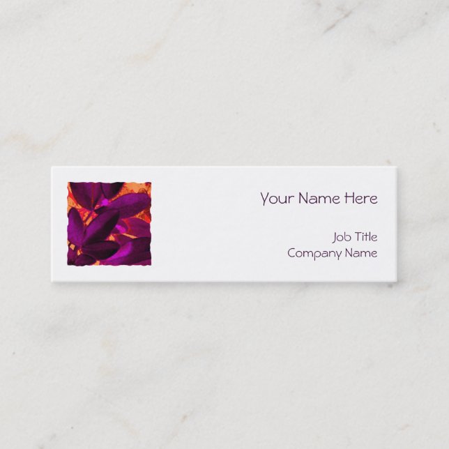 Minitarjeta De Visita Choisya Autumn 3 plantilla cuadrada de piel blanca (Anverso)