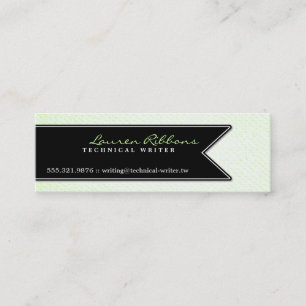 Minitarjeta De Visita Cinta negra y mirada texturizada