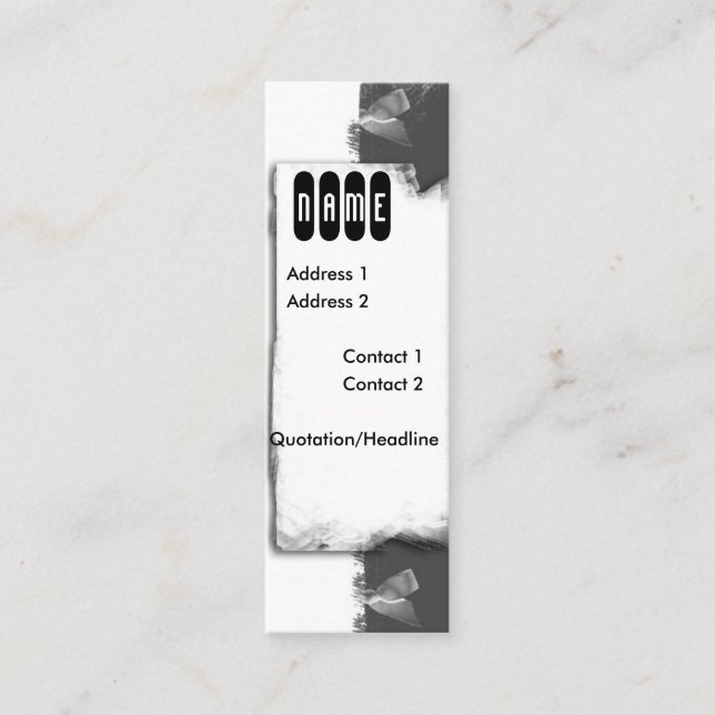 Minitarjeta De Visita cintas y cordón (Anverso)