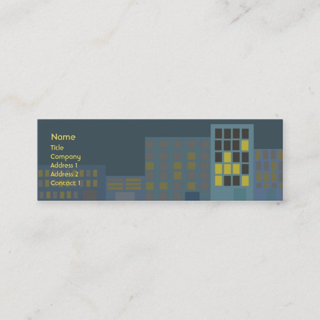 Minitarjeta De Visita Ciudad - flaca (Anverso)