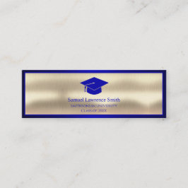 Minitarjeta De Visita Clase de graduación moderna de nombre Insertar oro