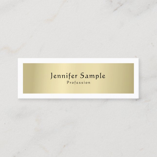 Minitarjeta De Visita Clásico Caligráfico Platón Moderno Elegante De Mod (Anverso)