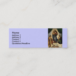 Minitarjeta De Visita Clásico de Raphael "Sistine Madonna" (alrededor de