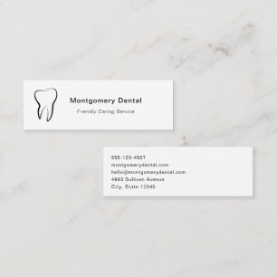 Minitarjeta De Visita Clínica de odontología higiene oral diente dental