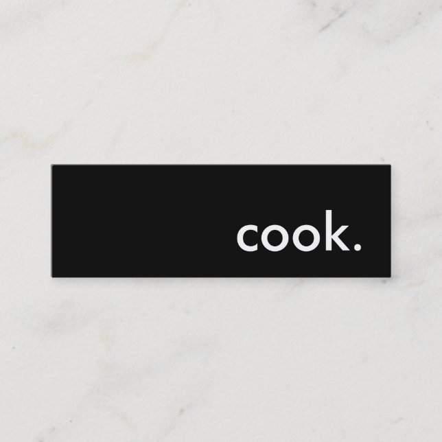 Minitarjeta De Visita cocinar. (Anverso)