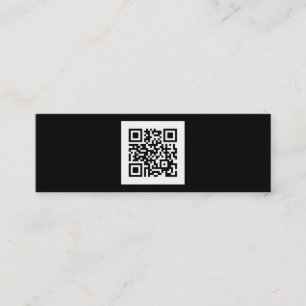 Minitarjeta De Visita Código blanco y negro moderno de QR