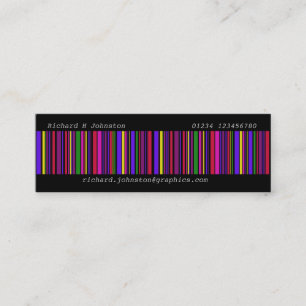 Minitarjeta De Visita Código de barras moderno del multicolor