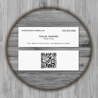 Minitarjeta De Visita Código QR blanco moderno