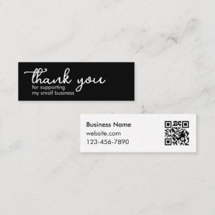 Minitarjeta De Visita Código QR de agradecimiento por apoyar mi pequeña