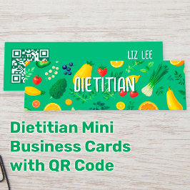 Minitarjeta De Visita Código QR de dietista nutricionista