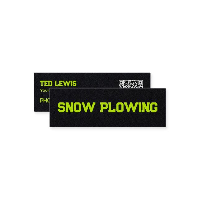 Minitarjeta De Visita Código QR de eliminación de nieve (Anverso/Reverso In Situ)