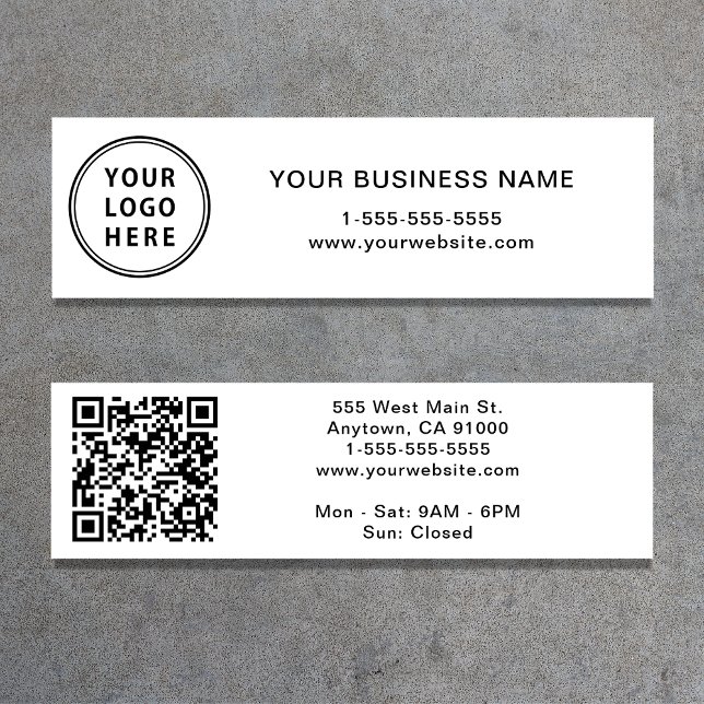 Minitarjeta De Visita Código QR de logotipo moderno (Subido por el creador)