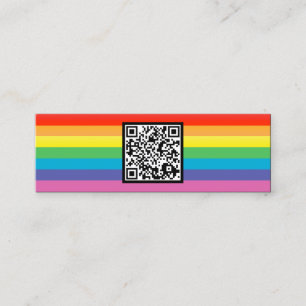 Minitarjeta De Visita código QR de rayas de arcoíris