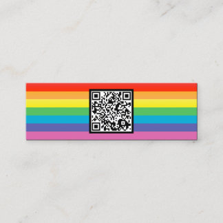Minitarjeta De Visita código QR de rayas de arcoíris
