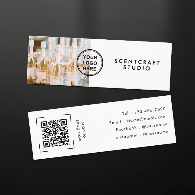 Minitarjeta De Visita Código QR de tienda en línea de comercio electróni (Subido por el creador)