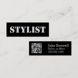 Minitarjeta De Visita Código QR estilo urbano de Sleek