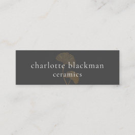 Minitarjeta De Visita Código QR moderno de hojas de gingko