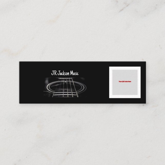 Minitarjeta De Visita CÓDIGO QR Música/Guitariano (Anverso)