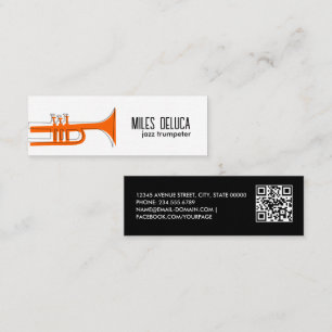 Minitarjeta De Visita Código Qr para profesores de marionetas de jazz