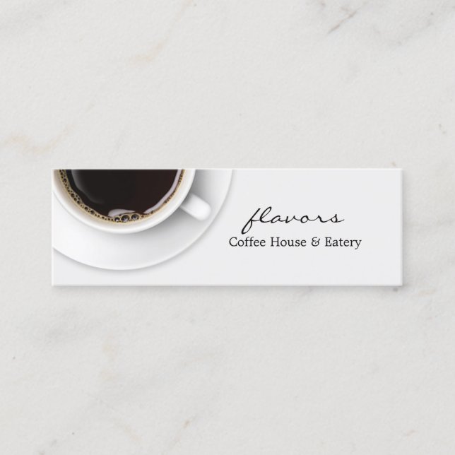 Minitarjeta De Visita Coffee Skinny Business Card (Anverso)