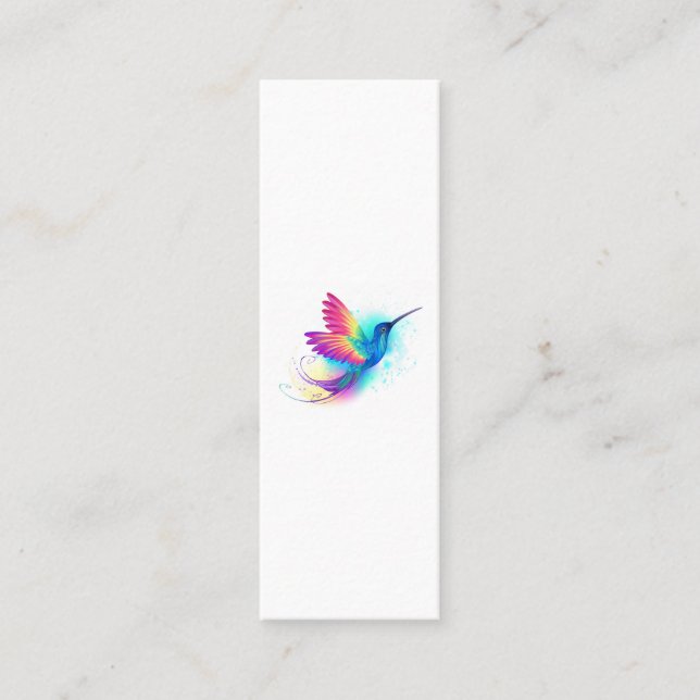 Minitarjeta De Visita Colibrí arcoiris exótica (Anverso)