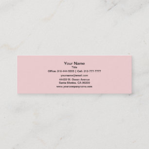 Minitarjeta De Visita Color sólido rosa Rubor
