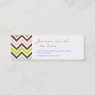 Minitarjeta De Visita Colores aztecos - Moda Chevron Zigzag Patrón