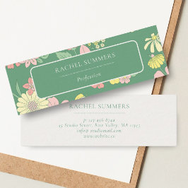 Minitarjeta De Visita Colorido moderno de Boho Floral