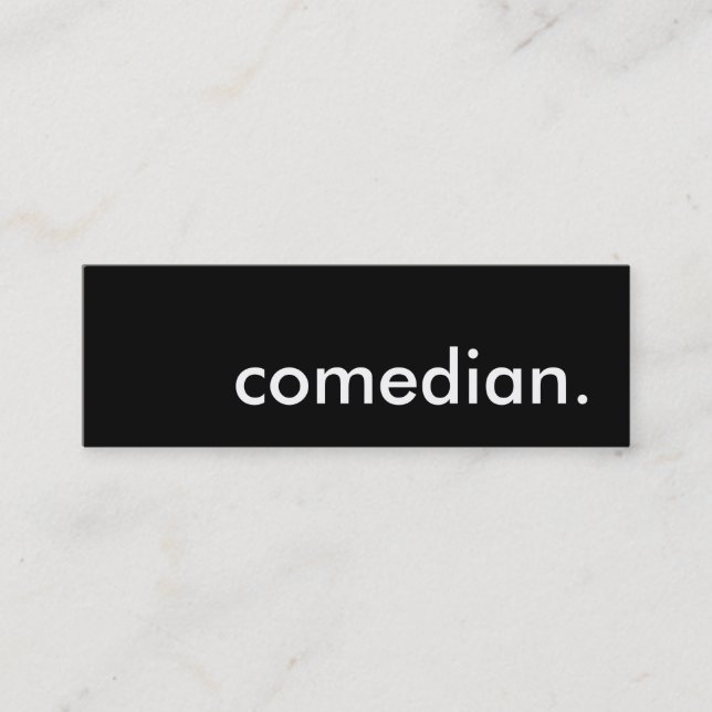 Minitarjeta De Visita comediante. (Anverso)