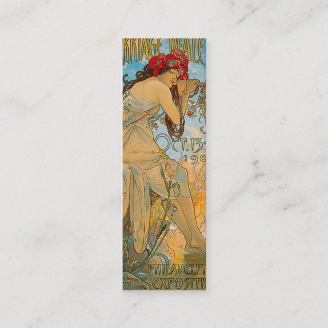 Minitarjeta De Visita Comerciantes de transporte por Alphonse Mucha (190 (Anverso)
