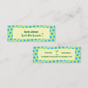 Minitarjeta De Visita Comida mínima