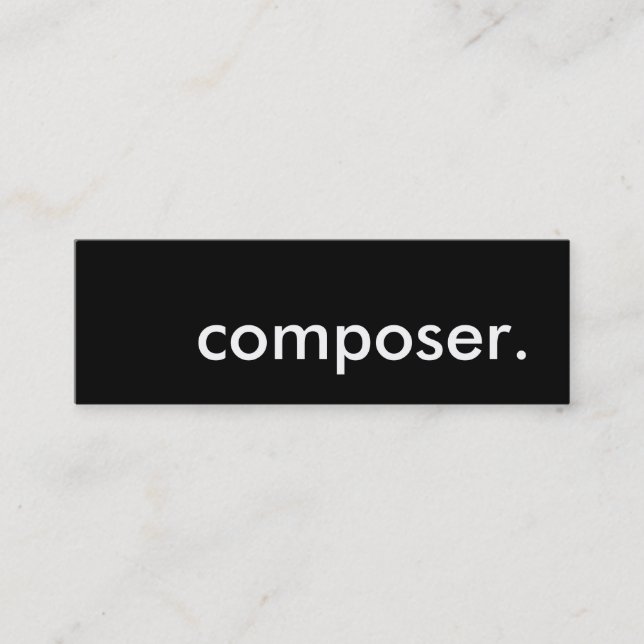 Minitarjeta De Visita compositor (Anverso)
