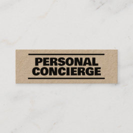 Minitarjeta De Visita Concierge personal Kraft