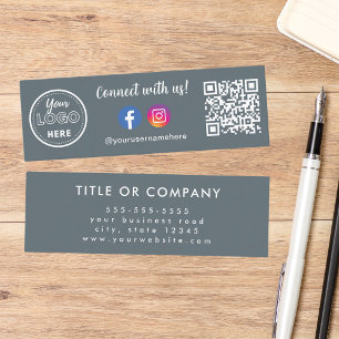 Minitarjeta De Visita Conéctate Con El Logotipo De Facebook De De Qr Cod