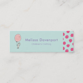 Minitarjeta De Visita Conejito aguantando un globo