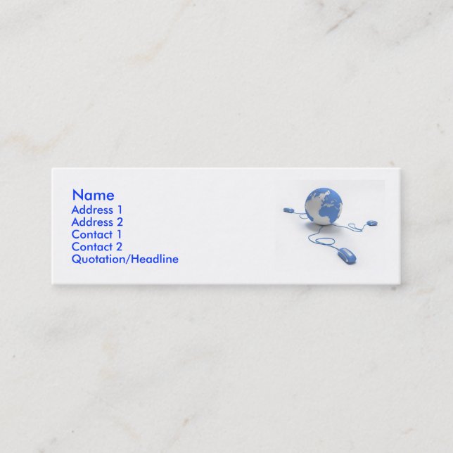 Minitarjeta De Visita Conexión del mundo (Anverso)